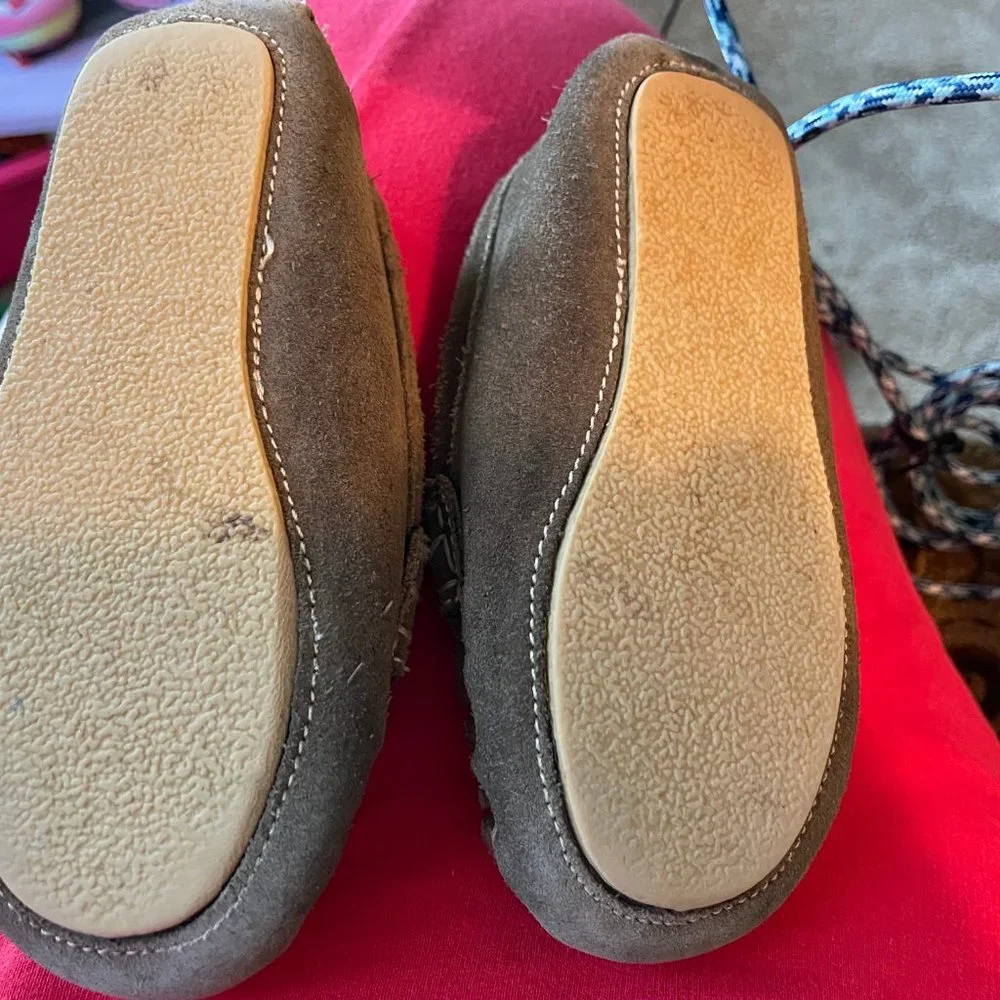 Janie & Jack Toddler Brown Suede Leather Loafers Slip-on Shoes 7